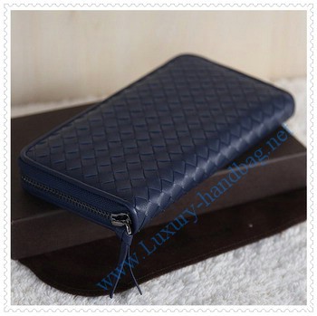 Bottega Venetal Lambskin Leather wallet dark blue Bottega Venetal Lambskin Leather wallet dark blue