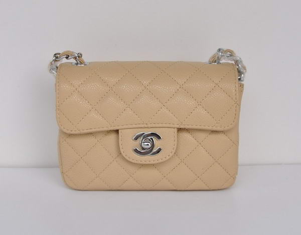 Chanel 2.55 mini Flap Bag 1115 Beige Sheepskin Silver Hardware Chanel 2.55 mini Flap Bag 1115 Beige Sheepskin Silver Hardware