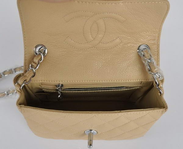 Chanel 2.55 mini Flap Bag 1115 Beige Sheepskin Silver Hardware Chanel 2.55 mini Flap Bag 1115 Beige Sheepskin Silver Hardware
