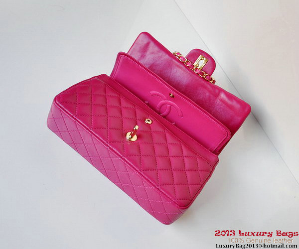 Chanel A01112 Classic Flap Bag Plum Sheepskin Gold Chanel A01112 Classic Flap Bag Plum Sheepskin Gold
