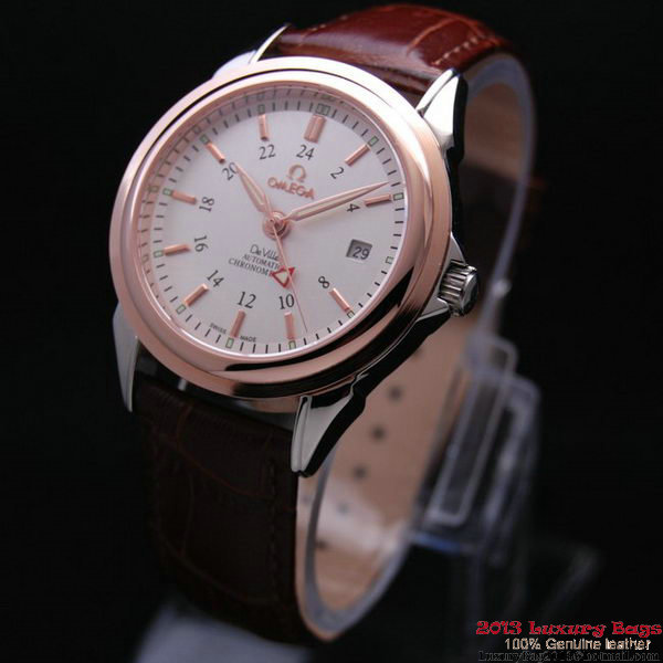 OMEGA DE VILLE Automatic Chronometer Red Gold on Brown Leather Strap OM77210 OMEGA DE VILLE Automatic Chronometer Red Gold on Brown Leather Strap OM77210
