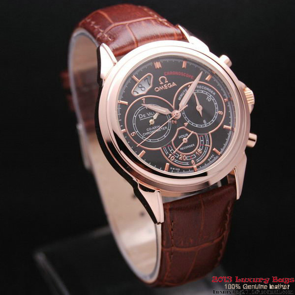 OMEGA DE VILLE CO-AXIAL CHRONOSCOPE Red Gold on Brown Leather Strap OM77426 OMEGA DE VILLE CO-AXIAL CHRONOSCOPE Red Gold on Brown Leather Strap OM77426