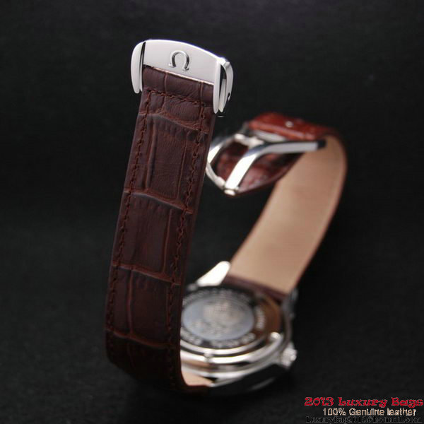 OMEGA DE VILLE Chronometer Steel on Brown Strap OM77301 OMEGA DE VILLE Chronometer Steel on Brown Strap OM77301
