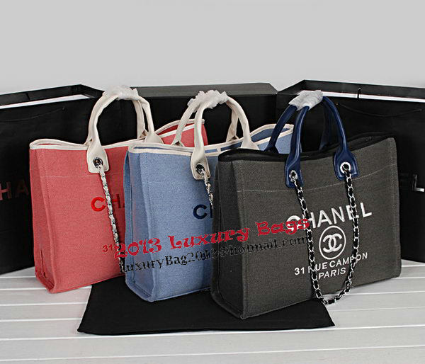 Chanel Medium Canvas Shopping Bag A67012 Gray Chanel Medium Canvas Shopping Bag A67012 Gray