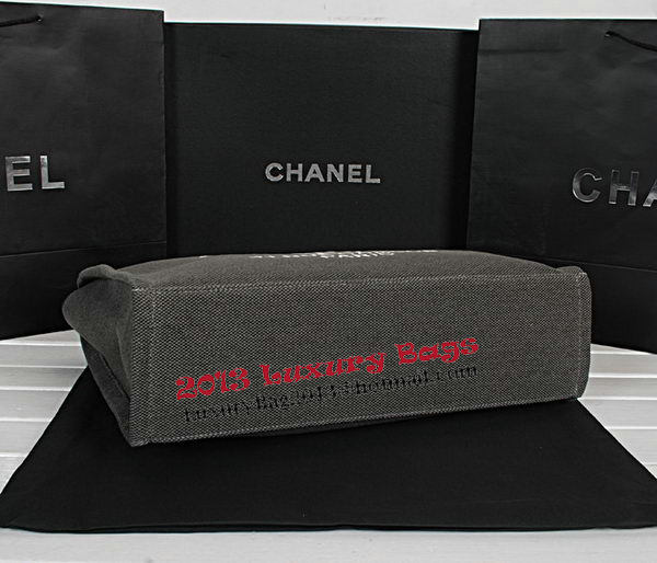Chanel Medium Canvas Shopping Bag A67012 Gray Chanel Medium Canvas Shopping Bag A67012 Gray