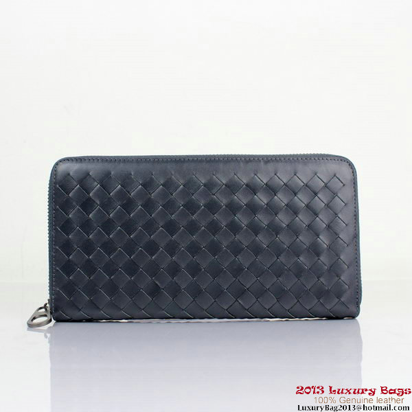 Bottega Veneta BV5017 Intrecciato Nappa Zip Around Wallet RoyalBlue Bottega Veneta BV5017 Intrecciato Nappa Zip Around Wallet RoyalBlue