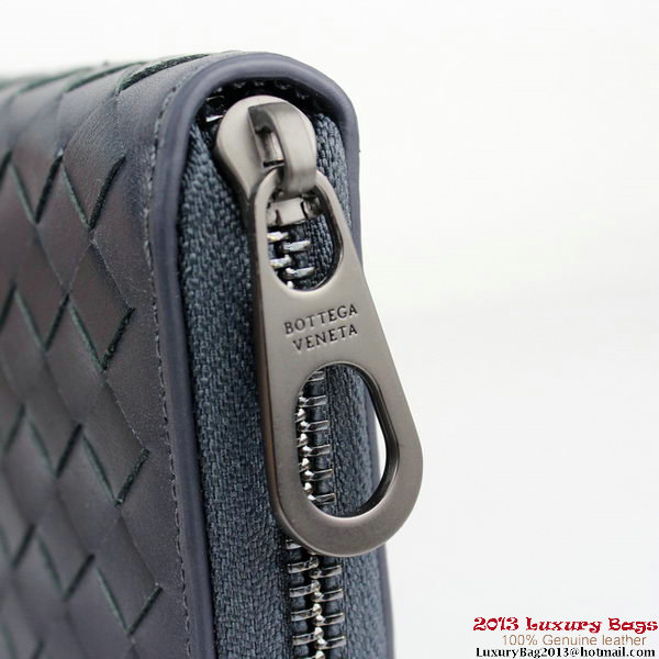 Bottega Veneta BV5017 Intrecciato Nappa Zip Around Wallet RoyalBlue Bottega Veneta BV5017 Intrecciato Nappa Zip Around Wallet RoyalBlue