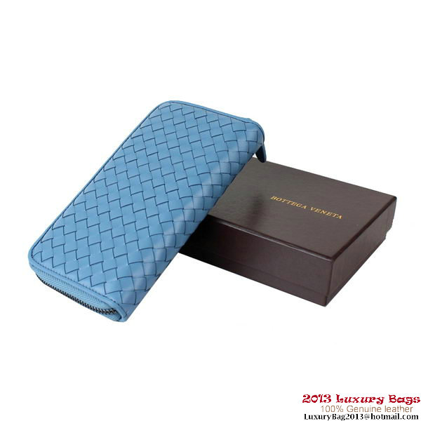 Bottega Veneta Intrecciato Nappa Continental Wallet BV1008 Light Blue