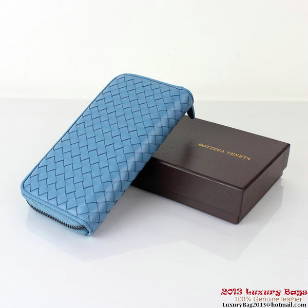 Bottega Veneta Intrecciato Nappa Continental Wallet BV1008 Light Blue Bottega Veneta Intrecciato Nappa Continental Wallet BV1008 Light Blue