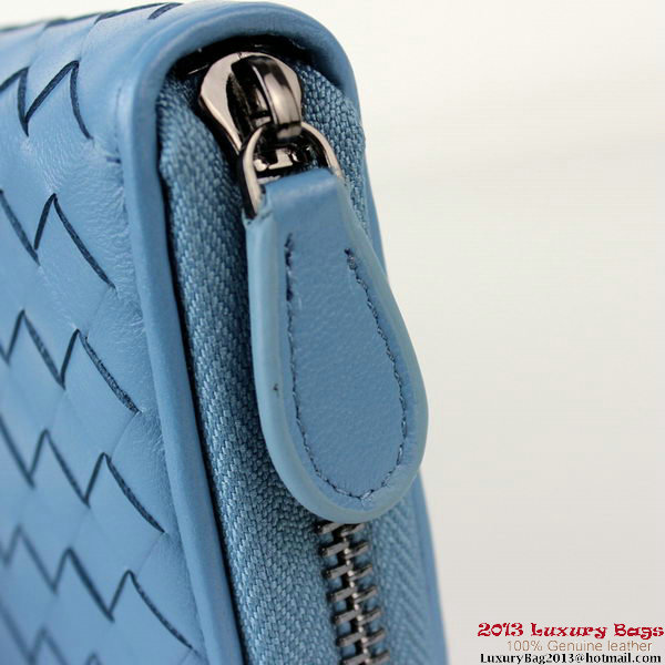 Bottega Veneta Intrecciato Nappa Continental Wallet BV1008 Light Blue Bottega Veneta Intrecciato Nappa Continental Wallet BV1008 Light Blue