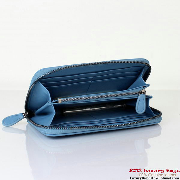 Bottega Veneta Intrecciato Nappa Continental Wallet BV1008 Light Blue Bottega Veneta Intrecciato Nappa Continental Wallet BV1008 Light Blue
