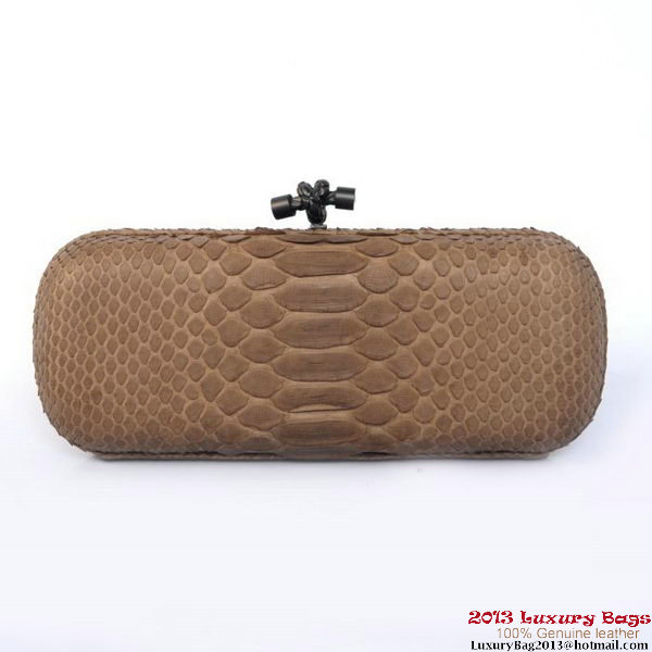 Bottega Veneta 8651L Python Leather Knot Clutches
