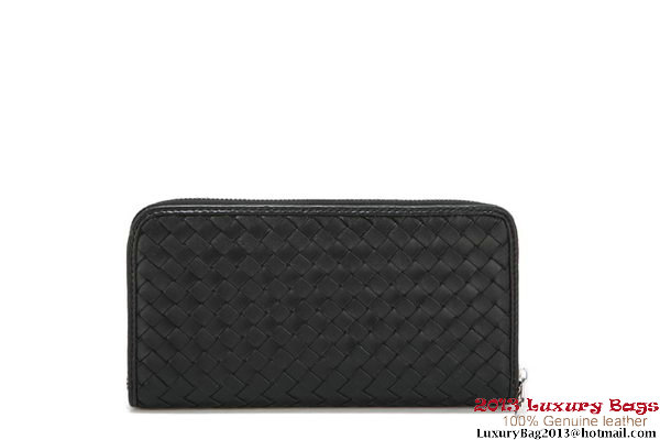 Bottega Veneta Intrecciato Nappa Zippy Wallet 115709-1 Black Bottega Veneta Intrecciato Nappa Zippy Wallet 115709-1 Black