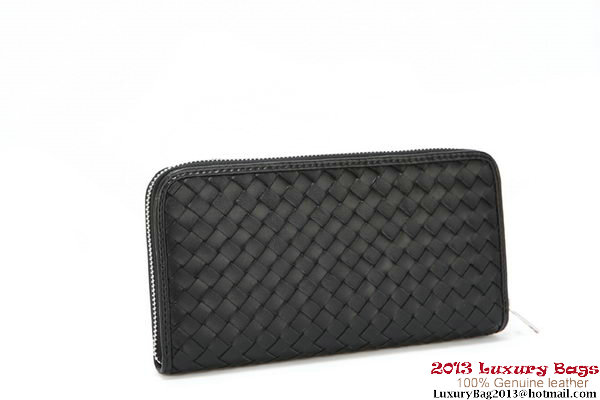 Bottega Veneta Intrecciato Nappa Zippy Wallet 115709-1 Black Bottega Veneta Intrecciato Nappa Zippy Wallet 115709-1 Black