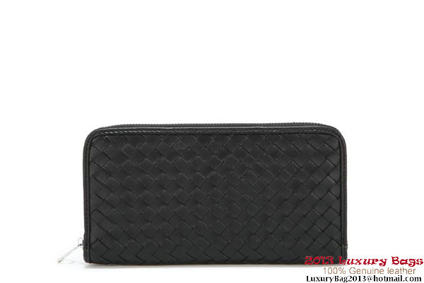 Bottega Veneta Intrecciato Nappa Zippy Wallet 115709-1 Black Bottega Veneta Intrecciato Nappa Zippy Wallet 115709-1 Black