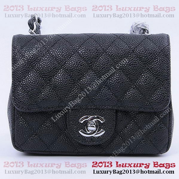 Chanel mini Classic Flap Bag Black Cannage Patterns 1115 Silver Chanel mini Classic Flap Bag Black Cannage Patterns 1115 Silver