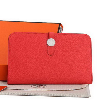 Hermes Dogon Combined Wallet A508 Light Red Hermes Dogon Combined Wallet A508 Light Red