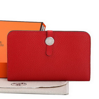 Hermes Dogon Combined Wallet A508 Red Hermes Dogon Combined Wallet A508 Red
