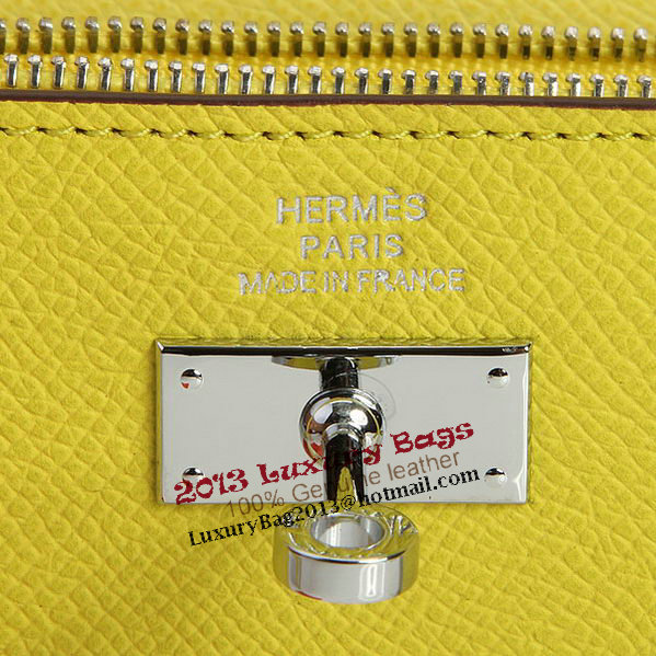 Hermes Kelly Original Saffiano Leather Bi-Fold Wallet A708 Lemon Hermes Kelly Original Saffiano Leather Bi-Fold Wallet A708 Lemon
