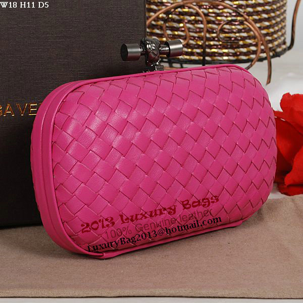 Bottega Veneta Intrecciato Sheepskin Impero Ayers Knot Clutch 11308 Rose Bottega Veneta Intrecciato Sheepskin Impero Ayers Knot Clutch 11308 Rose