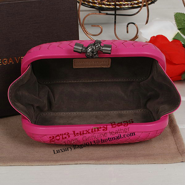 Bottega Veneta Intrecciato Sheepskin Impero Ayers Knot Clutch 11308 Rose Bottega Veneta Intrecciato Sheepskin Impero Ayers Knot Clutch 11308 Rose