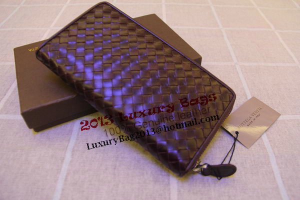 Bottega Veneta Intrecciato Nappa Zip Around Wallet 17004 Purple Bottega Veneta Intrecciato Nappa Zip Around Wallet 17004 Purple