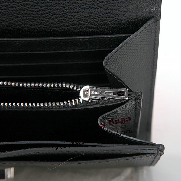 Hermes Constance Long Wallets Original Calfskin Leather A909 Black Hermes Constance Long Wallets Original Calfskin Leather A909 Black