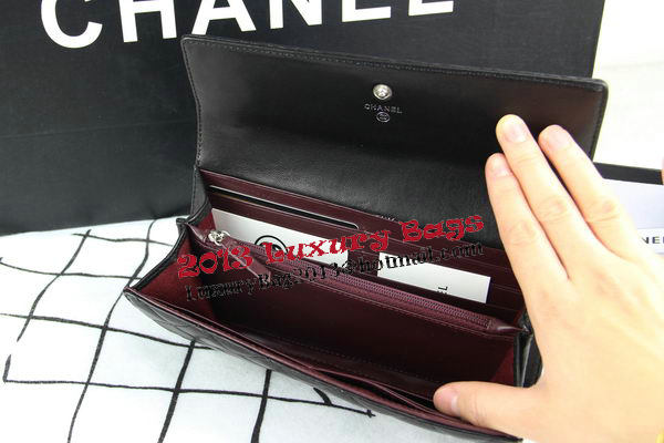 Chanel Matelasse Long Wallet Original Leather A50096 Black