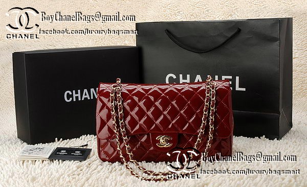 Chanel Classic Flap Bag Patent Leather CHA1113 Burgundy Chanel Classic Flap Bag Patent Leather CHA1113 Burgundy