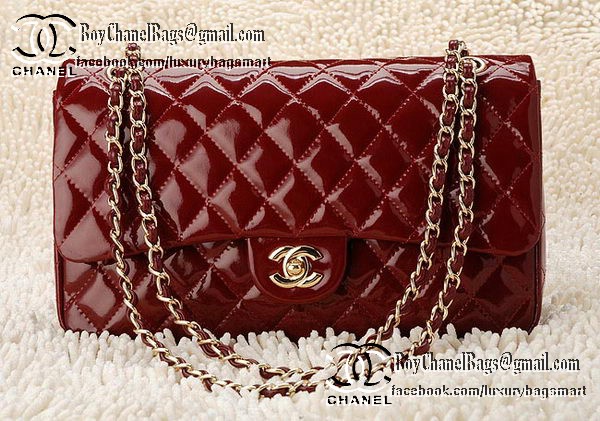 Chanel Classic Flap Bag Patent Leather CHA1113 Burgundy Chanel Classic Flap Bag Patent Leather CHA1113 Burgundy