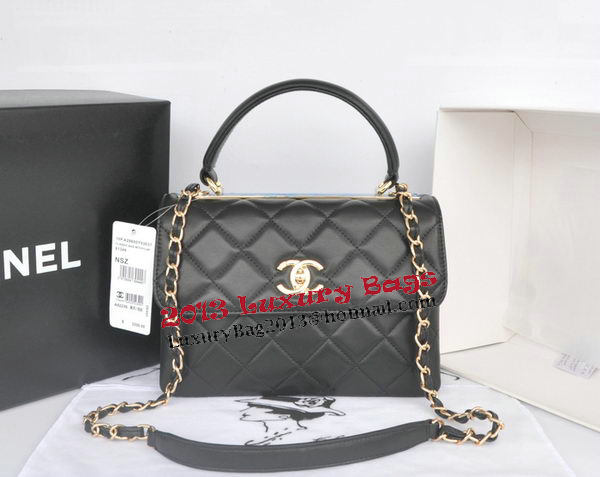 Chanel Classic Top Handle Bag Original Sheepskin Leather CHA92236 Black Chanel Classic Top Handle Bag Original Sheepskin Leather CHA92236 Black