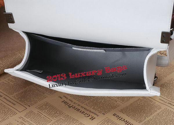 Chanel Boy Flap Shoulder Bag White Original Calfskin Leather CHA67086 Silver Chanel Boy Flap Shoulder Bag White Original Calfskin Leather CHA67086 Silver