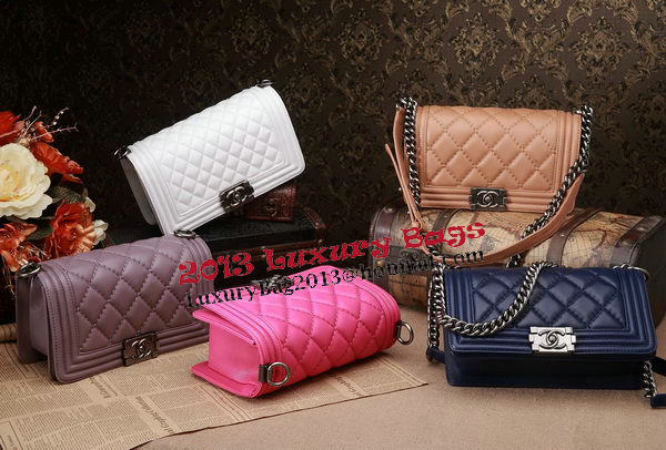 Chanel Boy Flap Shoulder Bag White Original Calfskin Leather CHA67086 Silver Chanel Boy Flap Shoulder Bag White Original Calfskin Leather CHA67086 Silver