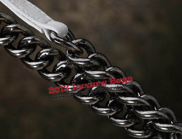 Chanel Boy Flap Shoulder Bag White Original Calfskin Leather CHA67086 Silver Chanel Boy Flap Shoulder Bag White Original Calfskin Leather CHA67086 Silver