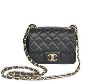 Chanel mini Classic Flap Bag Black Original Sheekskin CHA1115 Gold Chanel mini Classic Flap Bag Black Original Sheekskin CHA1115 Gold