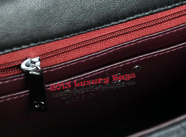 Chanel mini Classic Flap Bag Black Original Sheekskin CHA1115 Silver Chanel mini Classic Flap Bag Black Original Sheekskin CHA1115 Silver