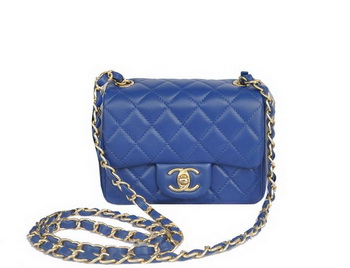Chanel mini Classic Flap Bag Blue Original Sheekskin CHA1115 Gold Chanel mini Classic Flap Bag Blue Original Sheekskin CHA1115 Gold