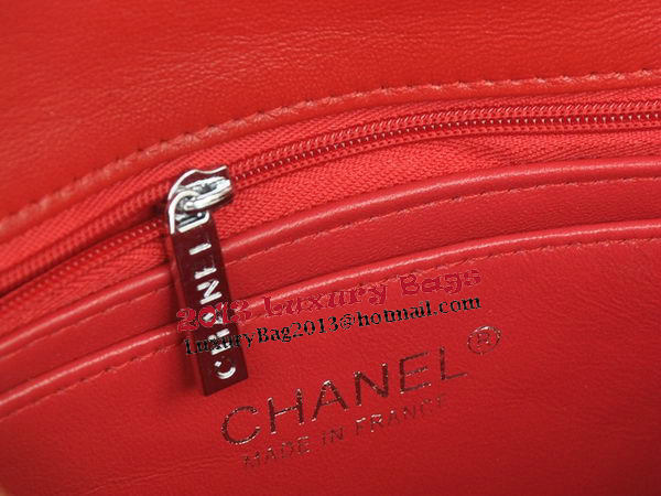 Chanel mini Classic Flap Bag Red Original Patent CHA1116 Silver Chanel mini Classic Flap Bag Red Original Patent CHA1116 Silver
