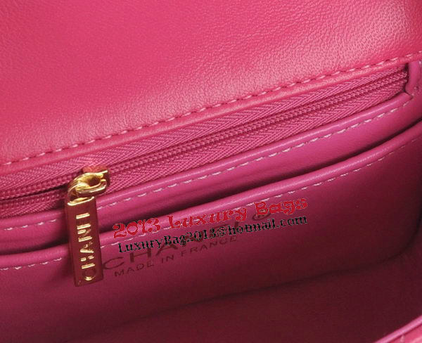 Chanel mini Classic Flap Bag Rose Original Sheekskin CHA1115 Gold