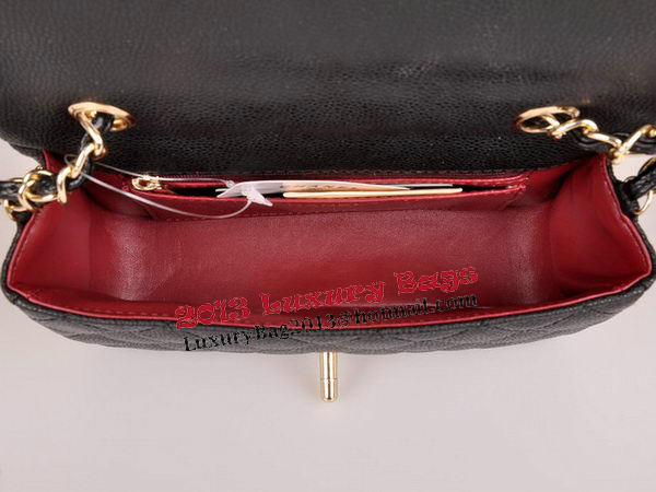 Chanel mini Classic Flap Bag Black Cannage Pattern 1117 Gold Chanel mini Classic Flap Bag Black Cannage Pattern 1117 Gold