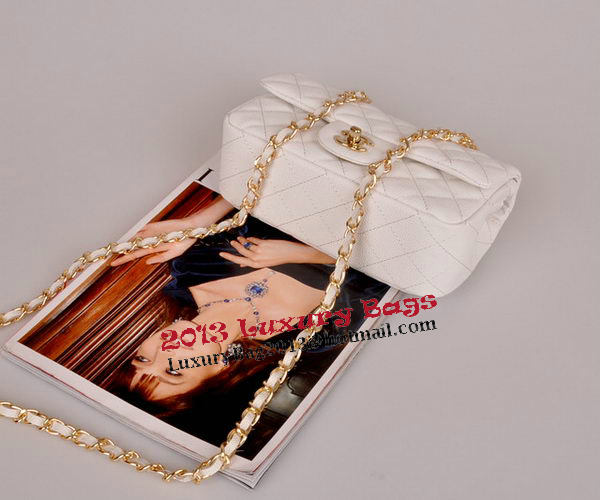 Chanel mini Classic Flap Bag White Cannage Pattern 1117 Gold Chanel mini Classic Flap Bag White Cannage Pattern 1117 Gold