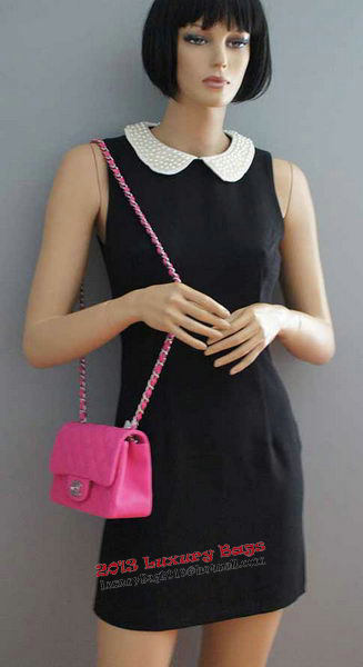 Chanel mini Classic Flap Bag Rose Cannage Pattern 1115 Silver Chanel mini Classic Flap Bag Rose Cannage Pattern 1115 Silver