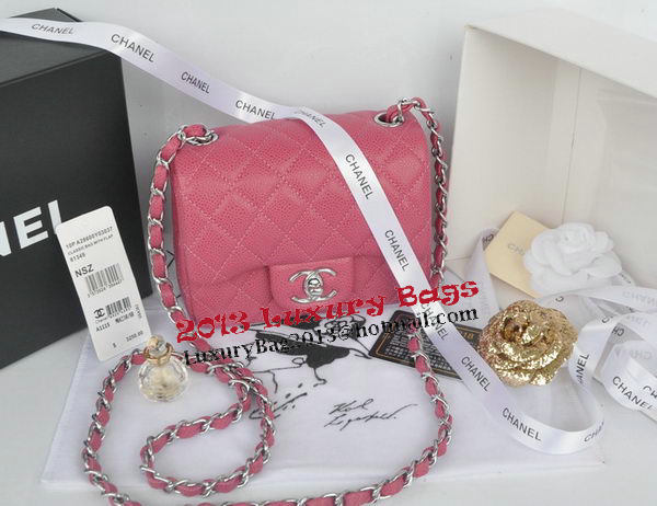 Chanel mini Classic Flap Bag Rose Cannage Pattern 1115 Silver Chanel mini Classic Flap Bag Rose Cannage Pattern 1115 Silver