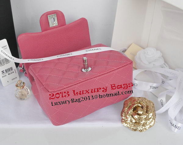 Chanel mini Classic Flap Bag Rose Cannage Pattern 1115 Silver Chanel mini Classic Flap Bag Rose Cannage Pattern 1115 Silver