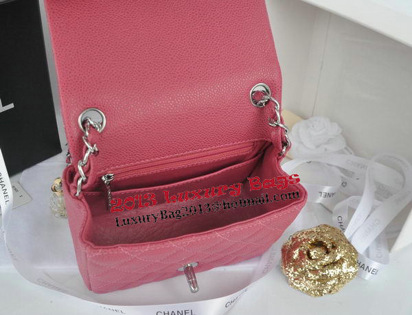 Chanel mini Classic Flap Bag Rose Cannage Pattern 1115 Silver Chanel mini Classic Flap Bag Rose Cannage Pattern 1115 Silver