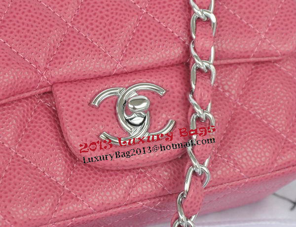 Chanel mini Classic Flap Bag Rose Cannage Pattern 1115 Silver Chanel mini Classic Flap Bag Rose Cannage Pattern 1115 Silver