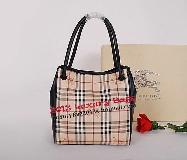 BurBerry Small Haymarket Check Tote Bag 38825571 Black BurBerry Small Haymarket Check Tote Bag 38825571 Black