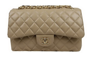 Chanel Classic Flap Bag Apricot Original Leather CF1113 Gold Chanel Classic Flap Bag Apricot Original Leather CF1113 Gold