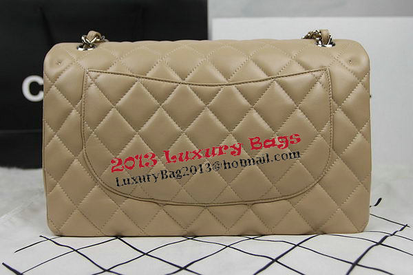 Chanel Classic Flap Bag Apricot Original Leather CF1113 Silver Chanel Classic Flap Bag Apricot Original Leather CF1113 Silver