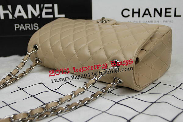 Chanel Classic Flap Bag Apricot Original Leather CF1113 Silver Chanel Classic Flap Bag Apricot Original Leather CF1113 Silver